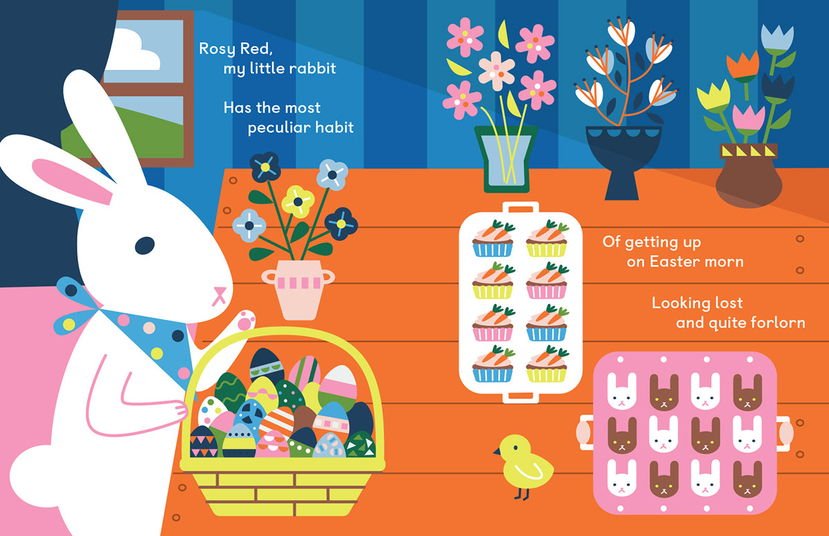 book design book illustration bunny Character design  children illustration children's book Easter ILLUSTRATION 
