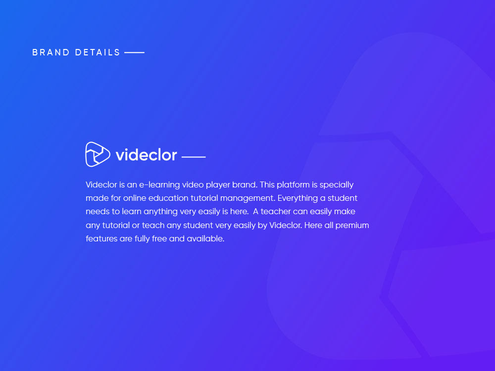 Brand Identity Guideline Design For Videclor Logo on Behance