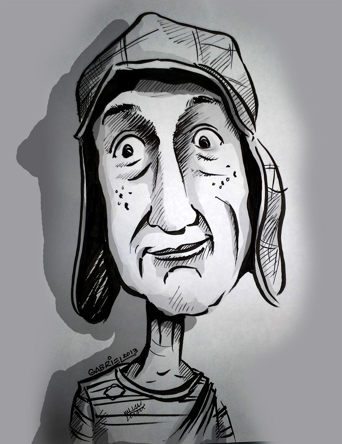 El chavo del chespirito cartoon dibujo Gabriel contreras COLINDRES caricatura personaje