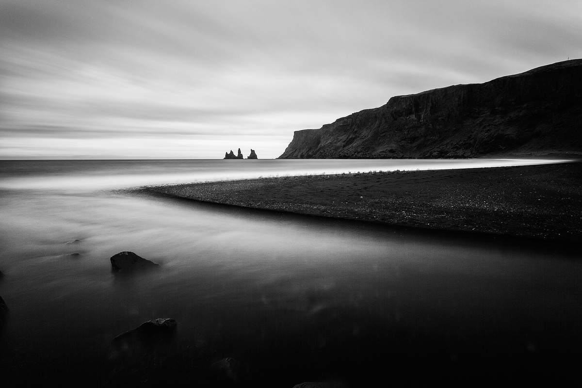 iceland Travel black and white mood contrasty