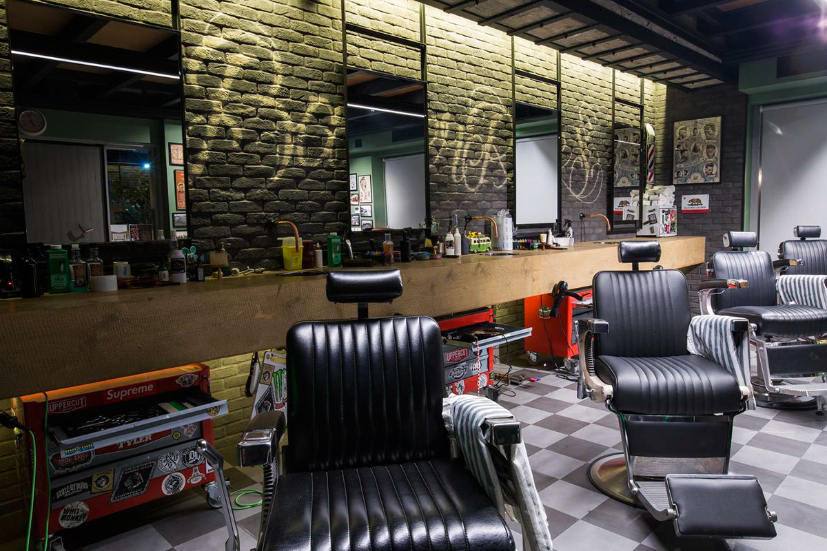 architecture Interior design barbershop Retail iron concrete