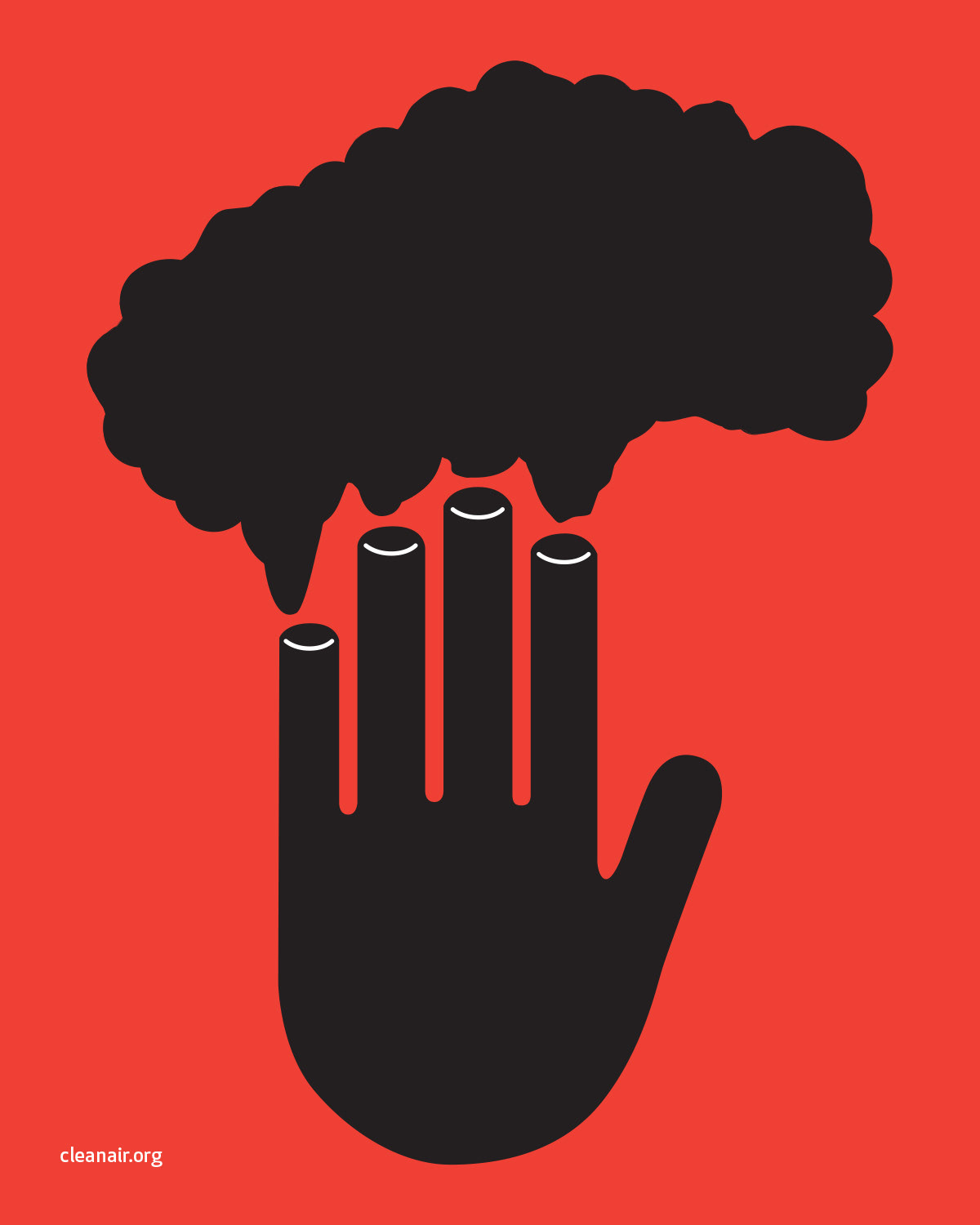 clean air poster forced connection smoke stack cloud