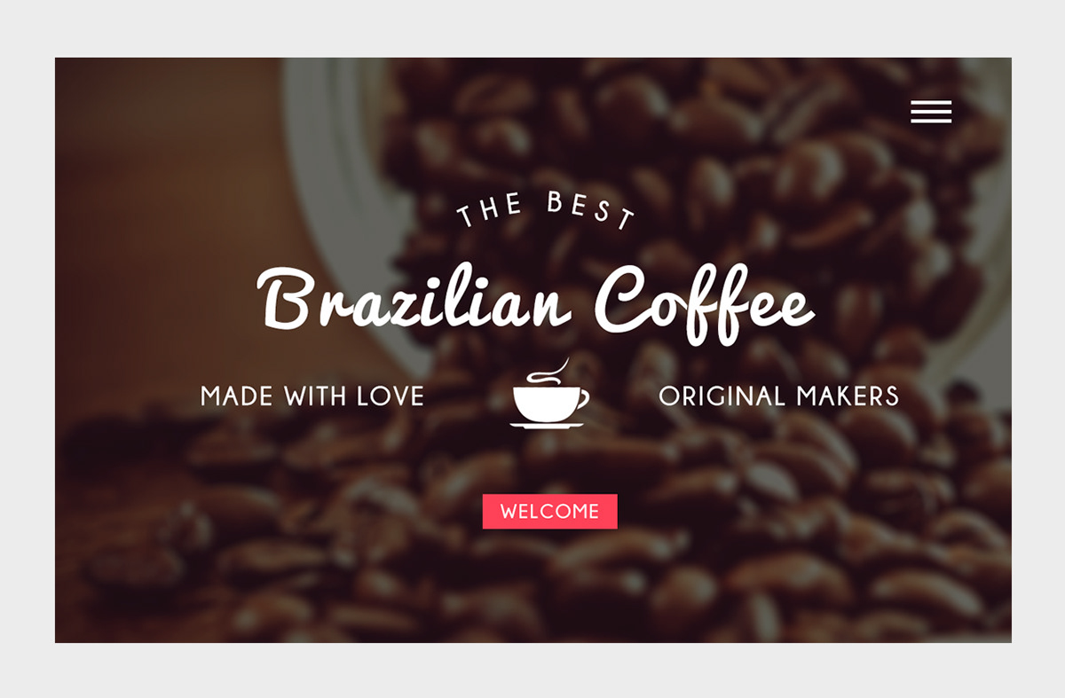 Coffee logo Web design creative break Brazilian brand art