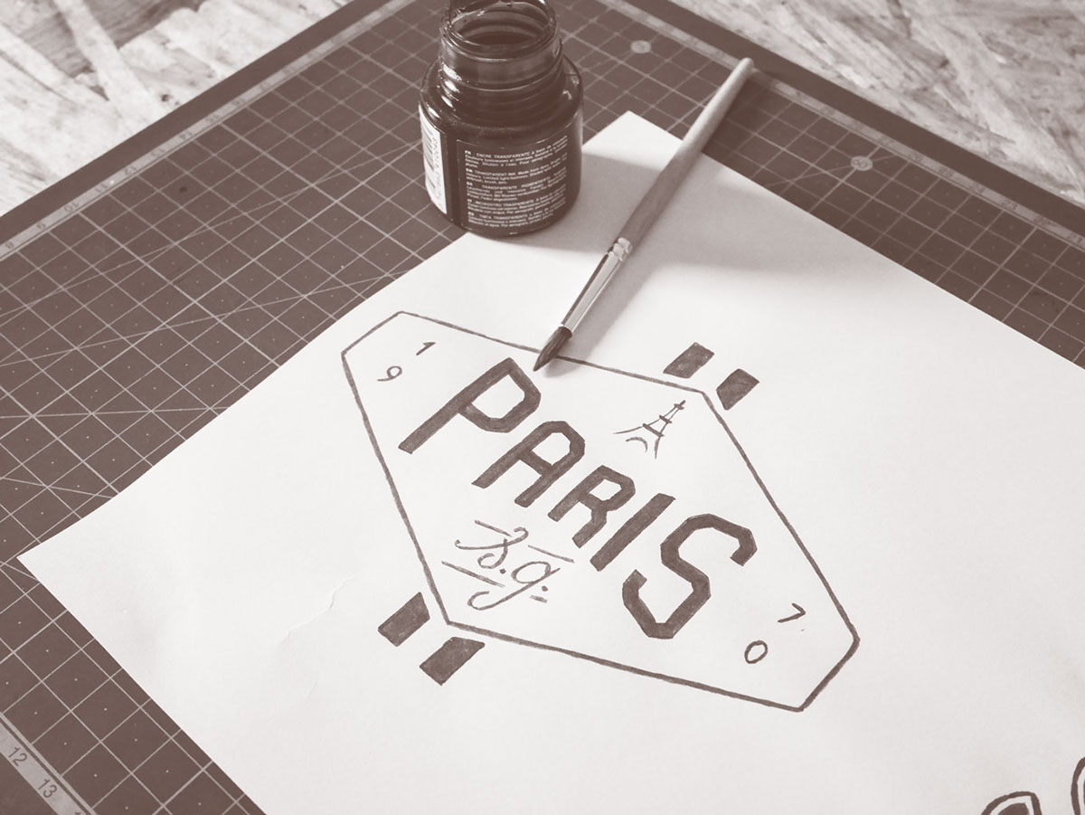 football PSG Om paris saint germain Typographie logo soccer lettering letters Handlettering
