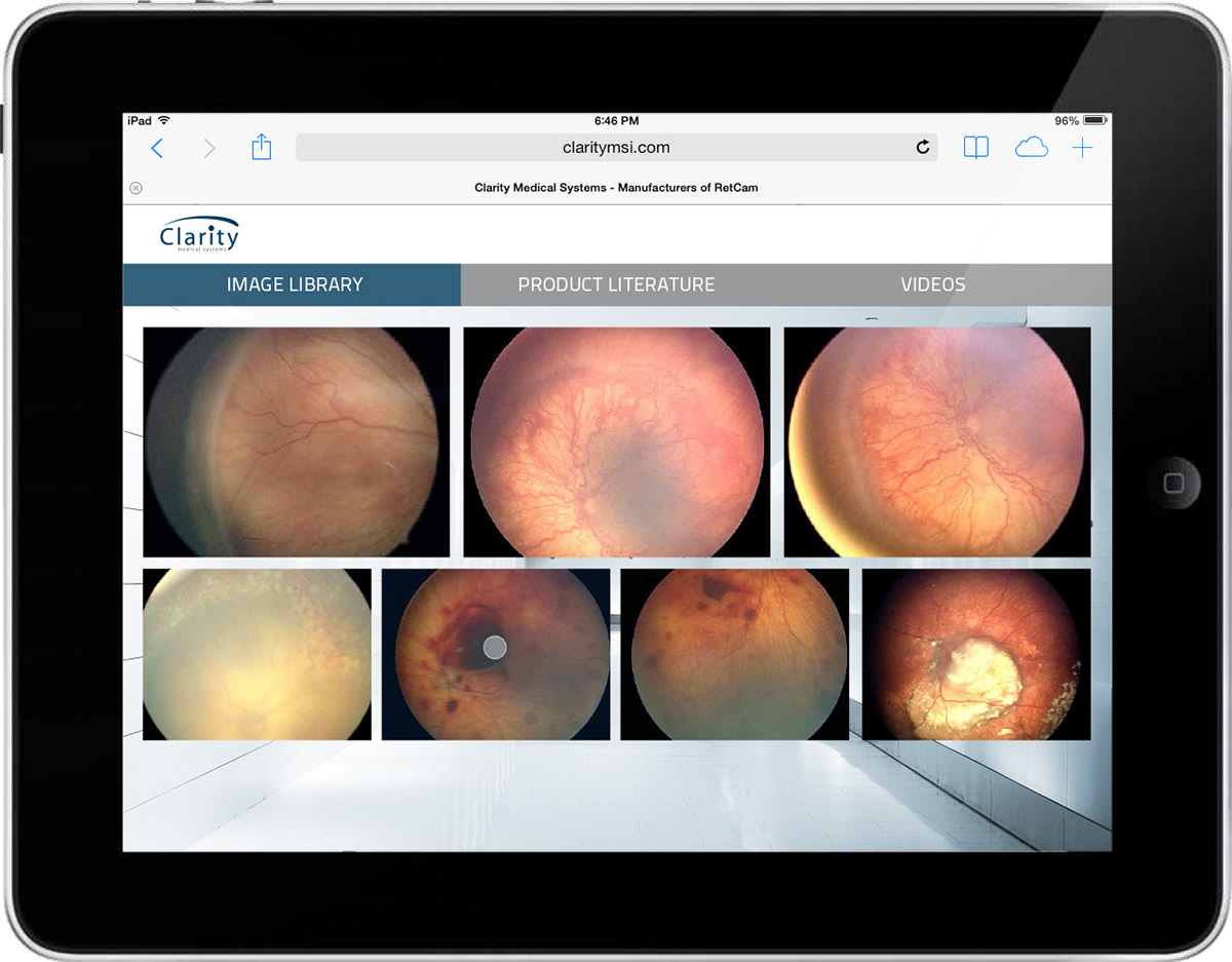 Website medical device health care iPad