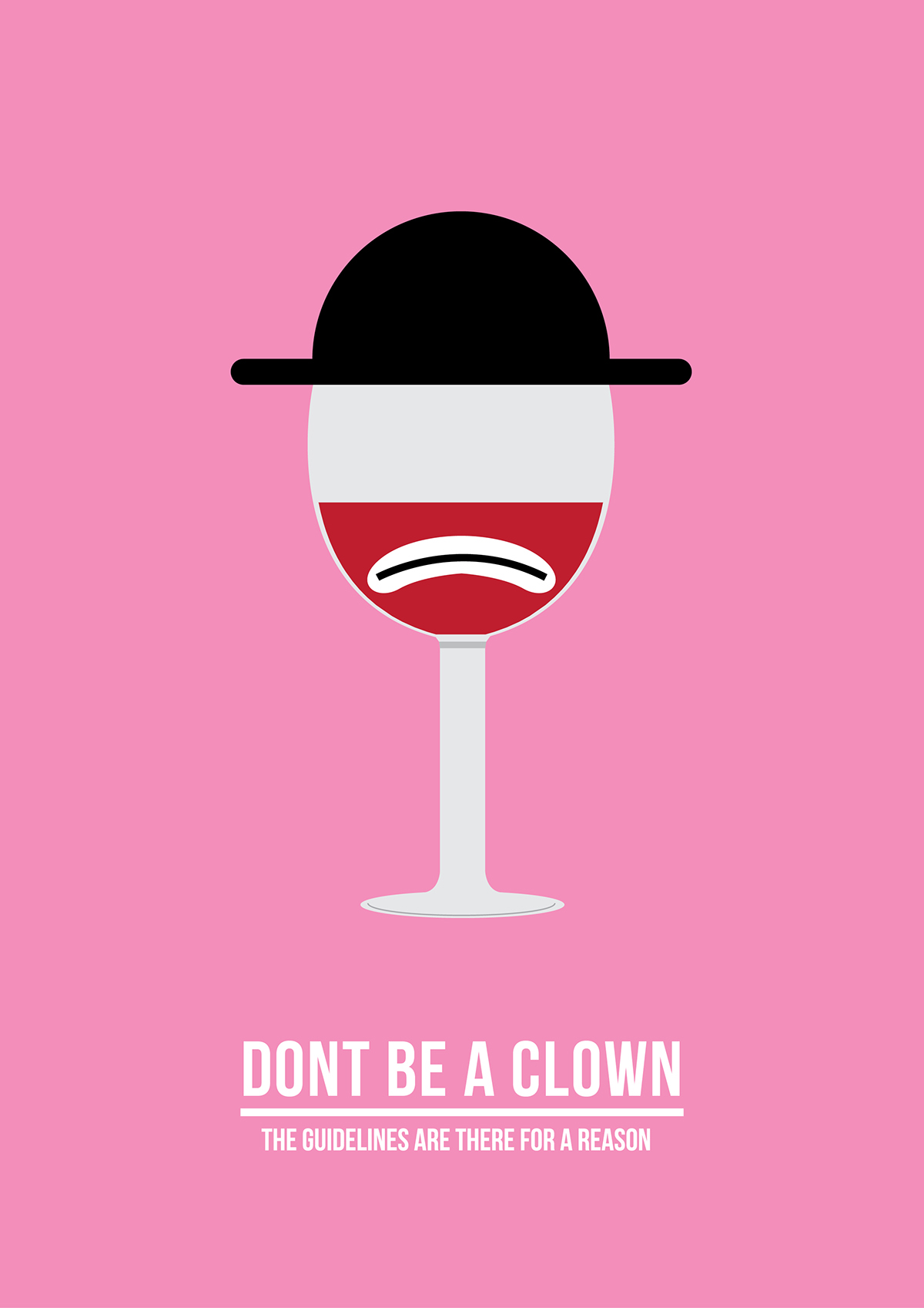 alcohol clown funny poster creative wine beer Martini