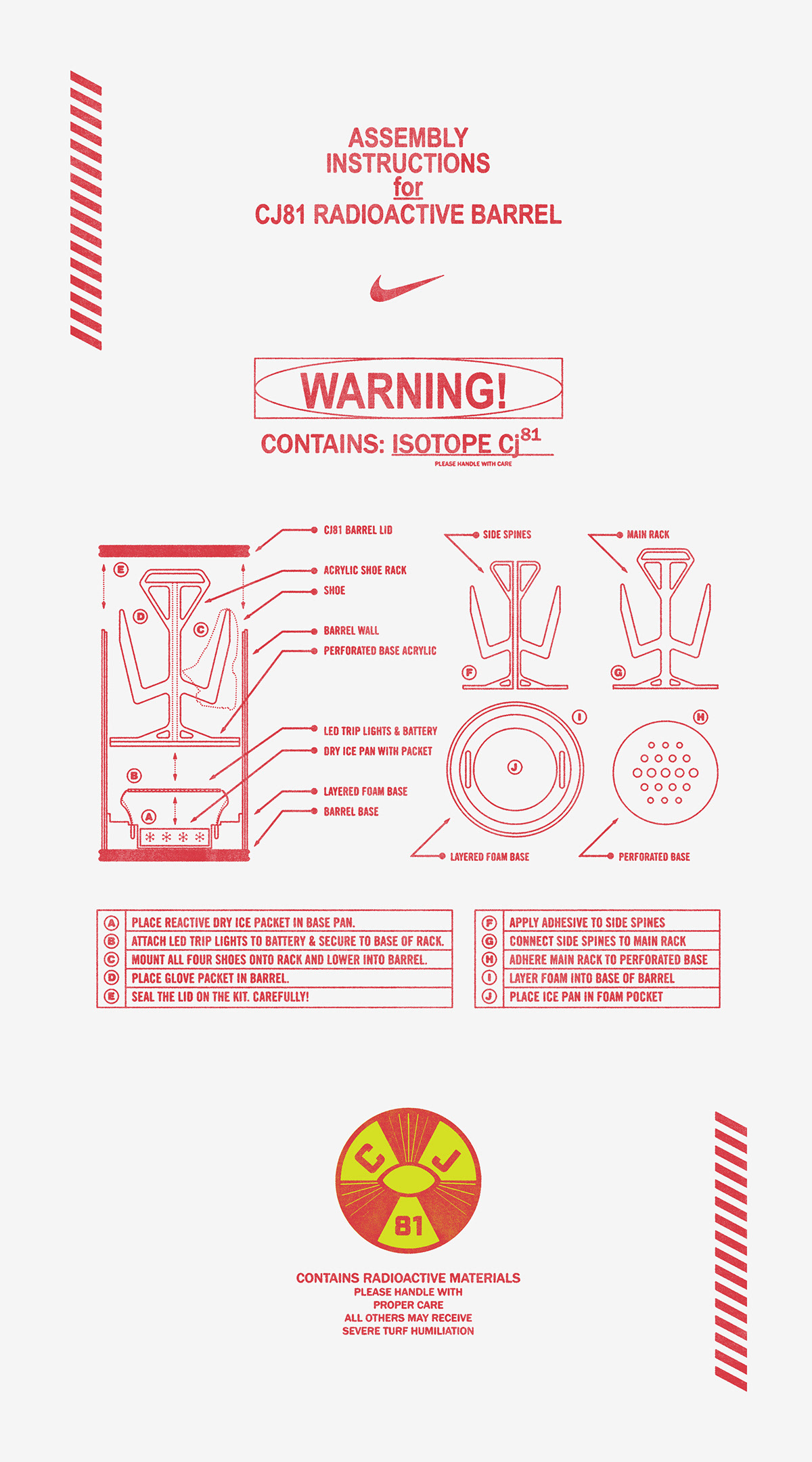 Nike football seeding kit footwear packaging design radioactive barrell MAX CRIST Brand Design calvin johnson