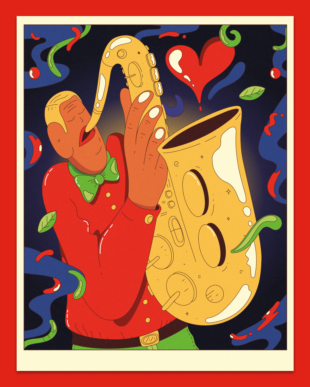 music youtube jazz festival apple spotify saxophone editorial poster