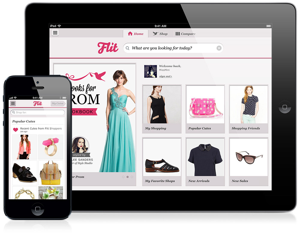 iphone iPad mobile interaction Shopping shopping app app Flit Shopping mobile web Web