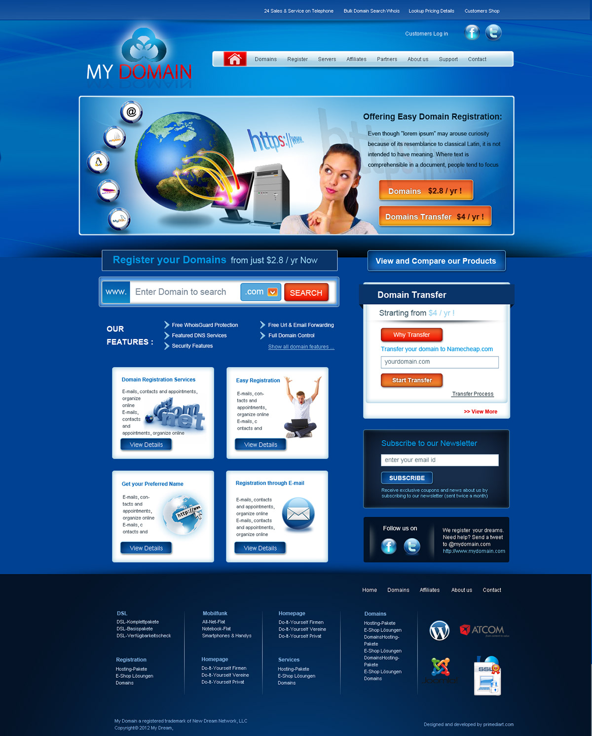 web hosting service web design Service Web developing service Internet Marketing Website Domain register service Branding solution service