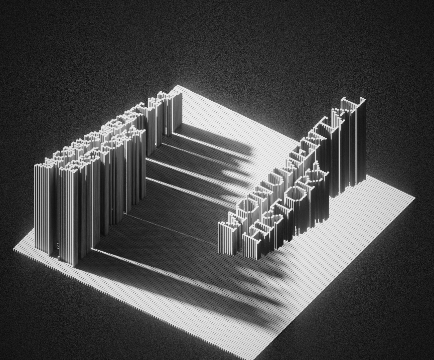 voxel monument history 3D Monochromatic