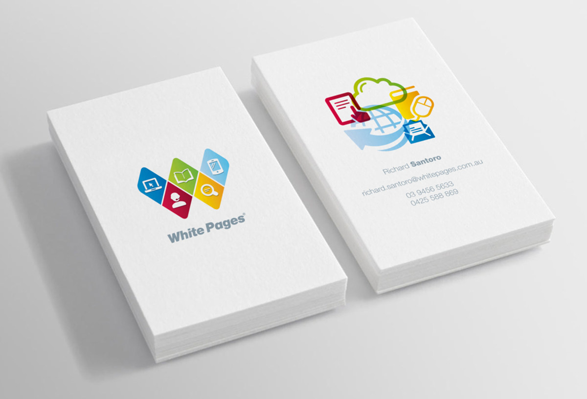 Adobe Portfolio White Pages  white pages sensis sales Collateral Documents icons logos paper color geometric