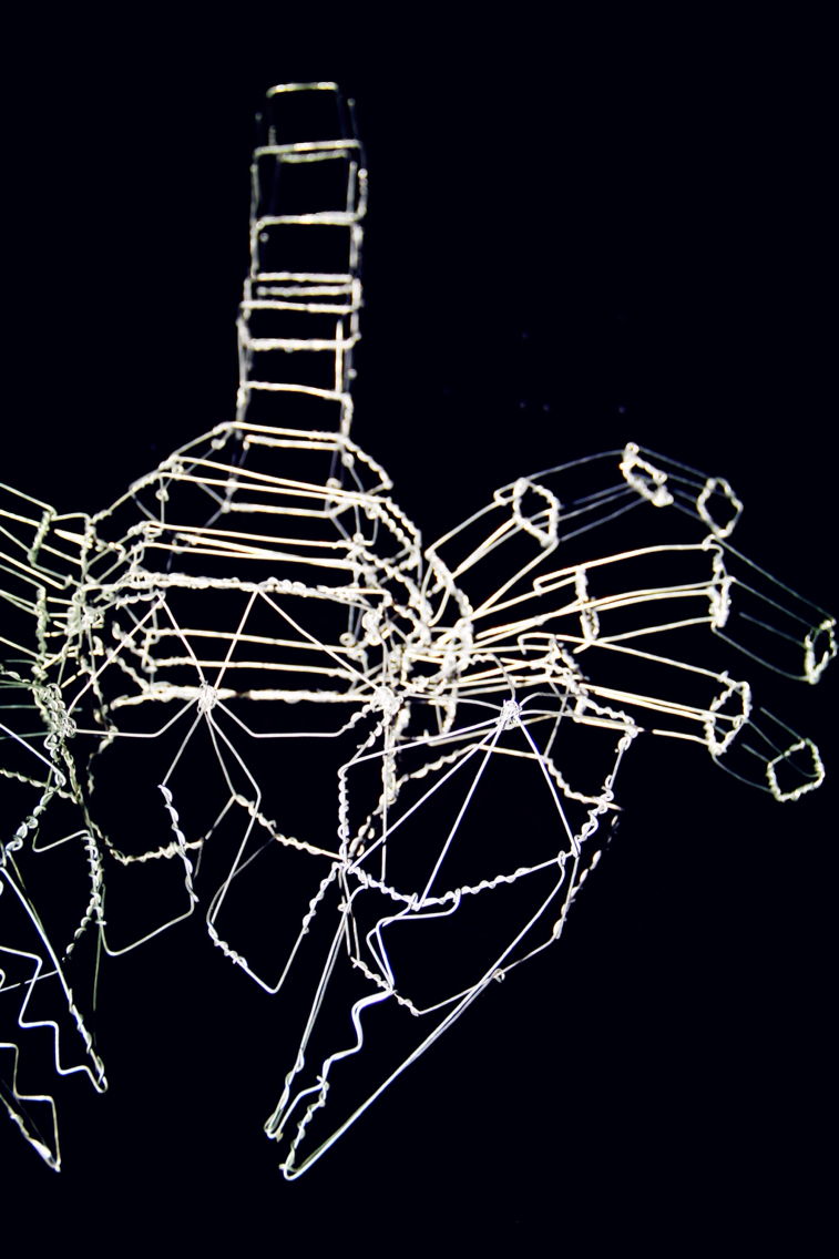 wire sculpture Spatial Dynamics geometric moveable