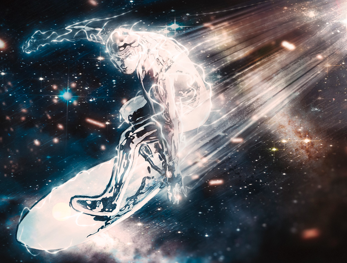 Photo Manipulation  photoshop sci-fi galaxy silver surfer nathan spotts Power Cosmic norrin radd concept art photo illustration  cosmic