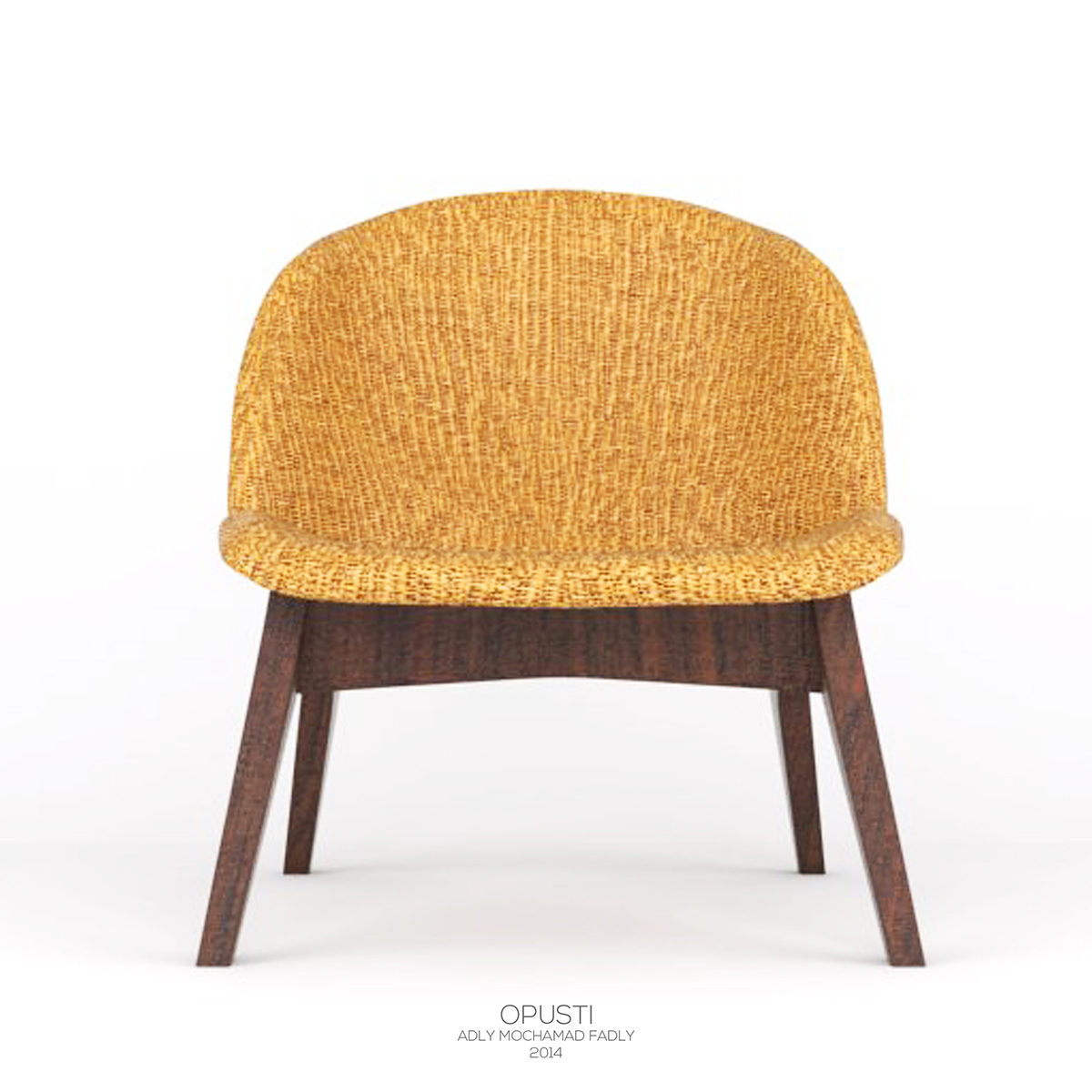 rattan chair furniture easy chair chair rattan 3D Visualization design wood Unique