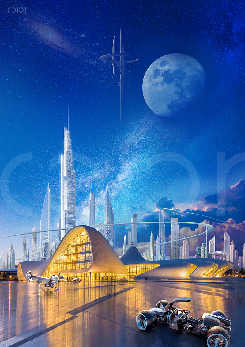 baku azerbaijan futuristic architechture future buildings Space  Color Studio