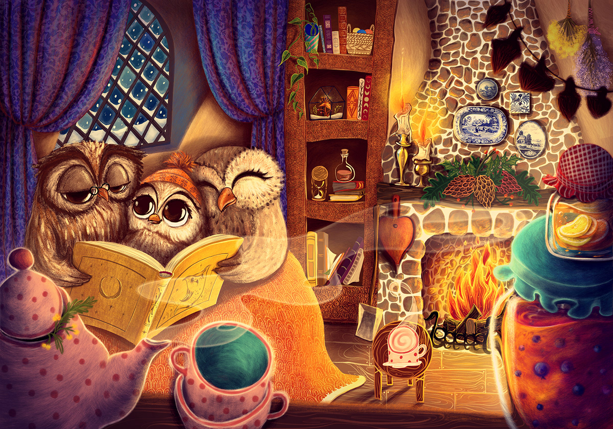 #bear #childrensbook #illustration #puzze camping kidsillustration Magic   owl train