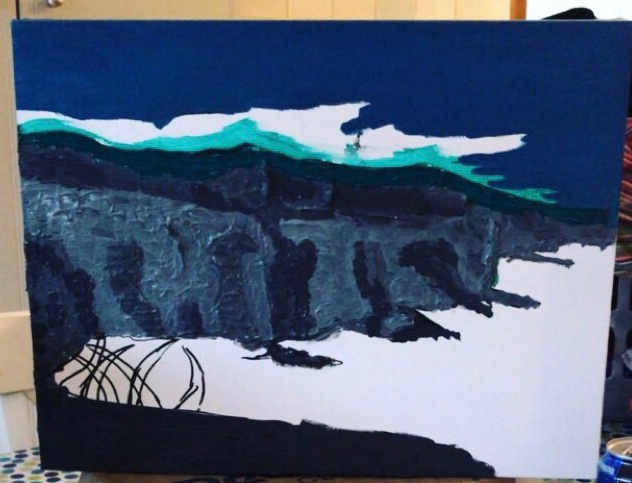 painting   Landscape art acrylic cliffs scenic