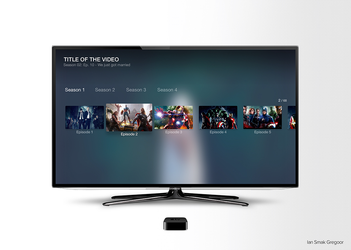 apple AppleTV tv design interaction template product