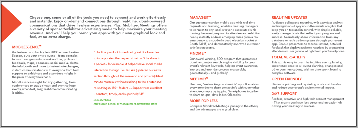 logo design graphic design  mobile meetings app identity brochure