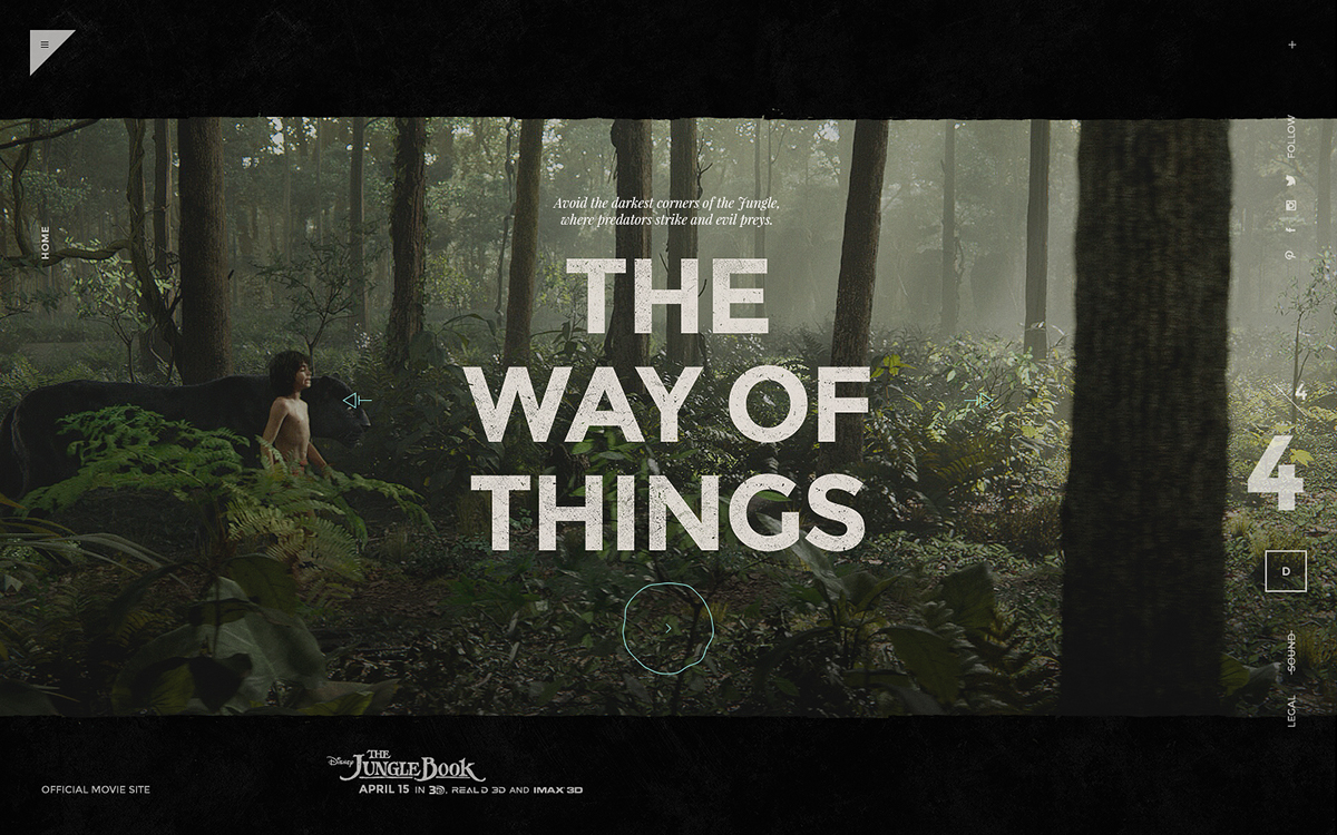 The Jungle Book movie rudyard kipling bill murray ben kingsley idris elba Shere Khan mowgli scarlett johansson web gl 3D