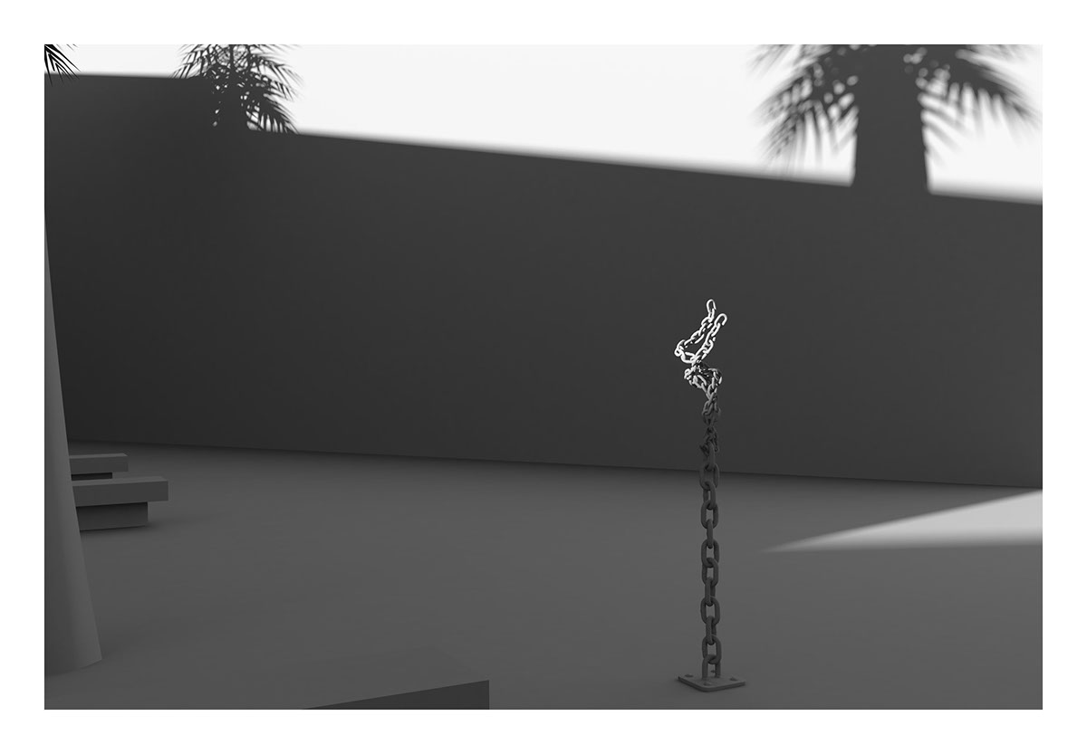 parkour floating Street chains