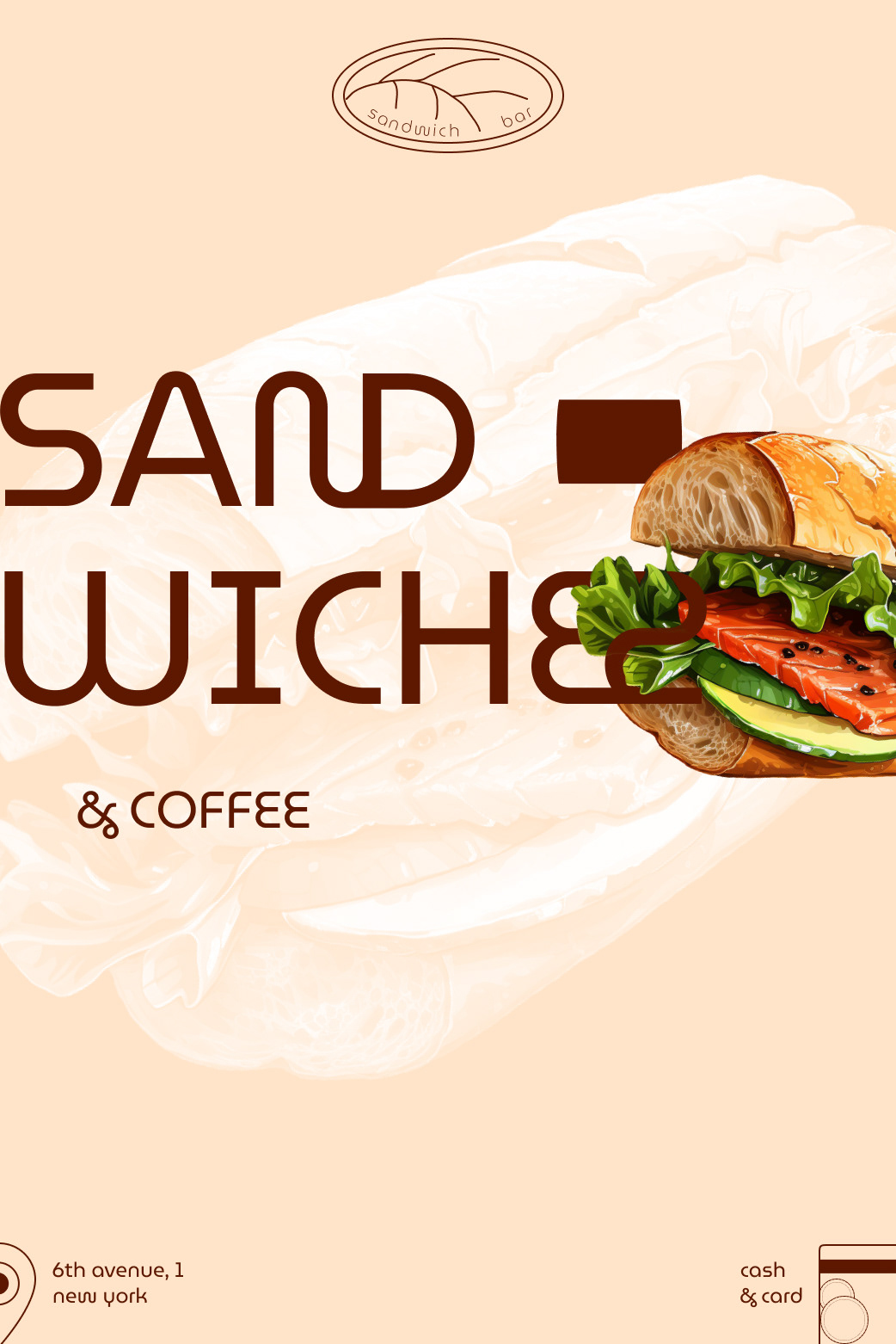 sandwich brand bakery Sandwiches sandwich logo media post graphic design  Social media post nyc Sandwich Bar