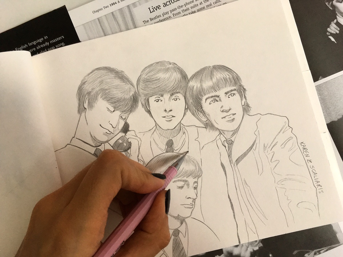 thebeatles FabFour rocknroll classicrock ILLUSTRATION  Drawing  nowhereboys 60s band