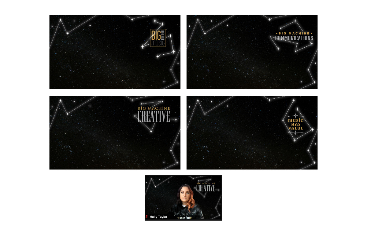 art direction  Big Machine branding  Constellations graphic design  logo music retreat stars video