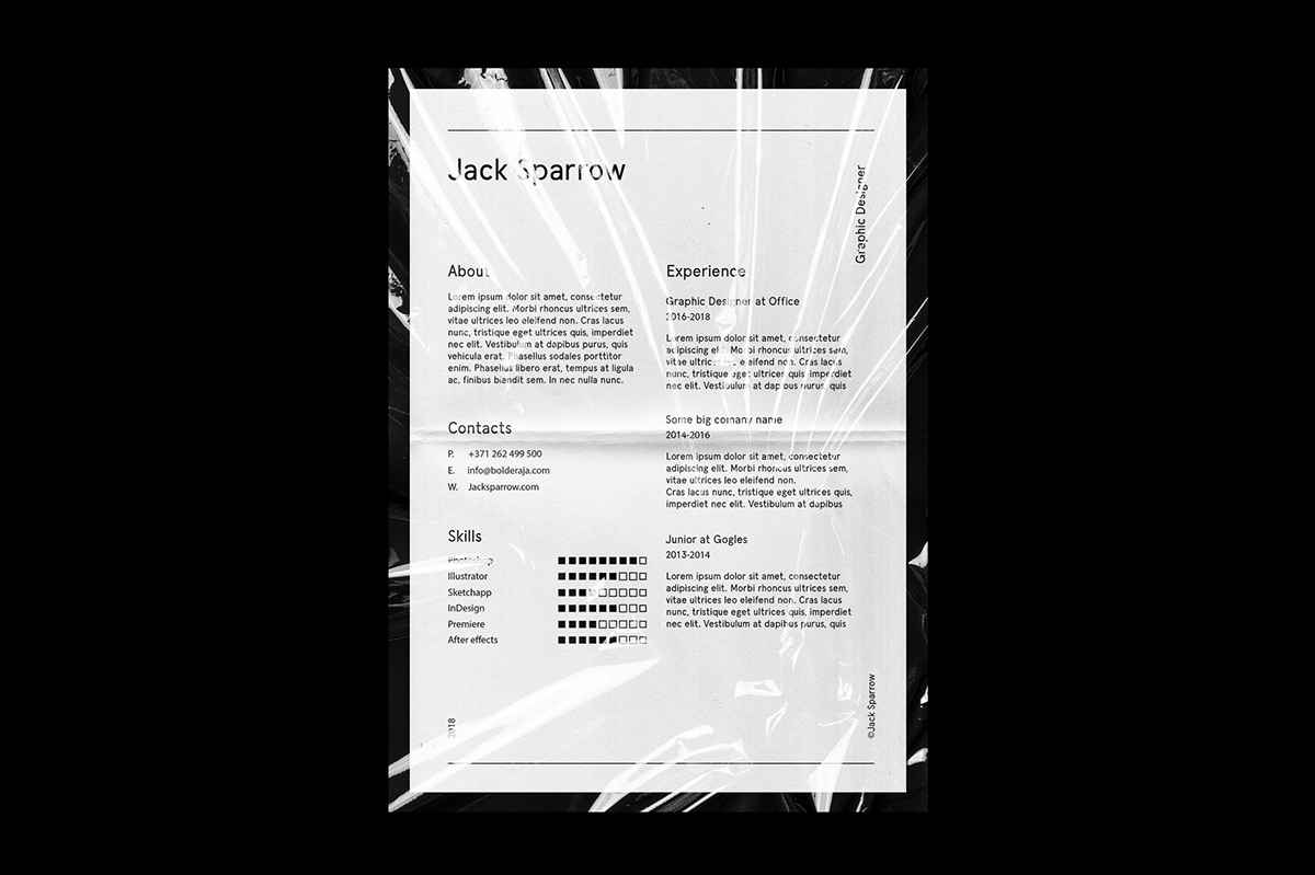 CV Curriculum Vitae template Mockup free freebie free for designer Illustrator CV template