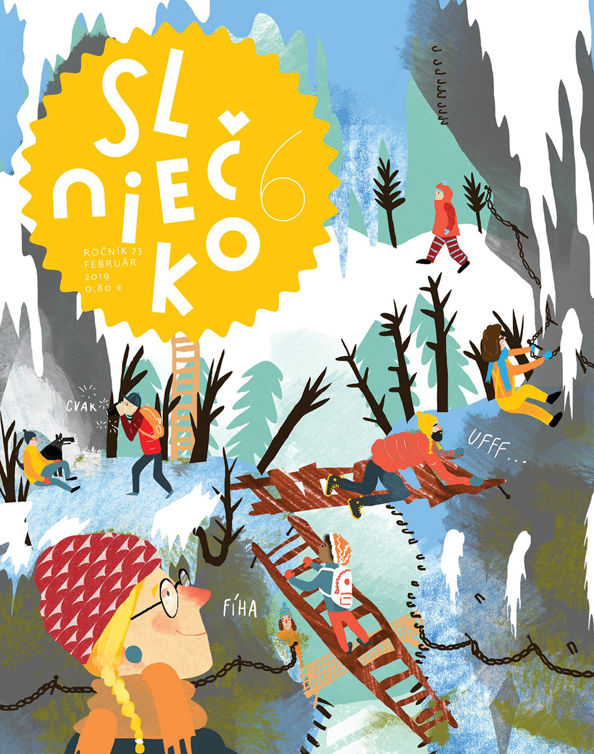ILLUSTRATION  children ChildrenIllustration winter trip cover magazine COVERILLUSTRATION people