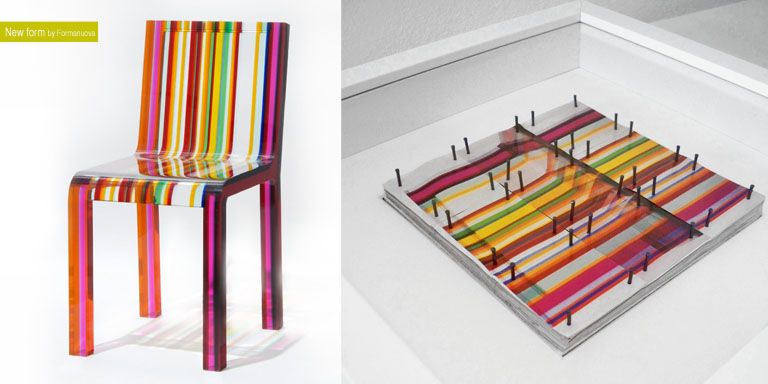 art deconstructed chair norguet rainbow formanuova