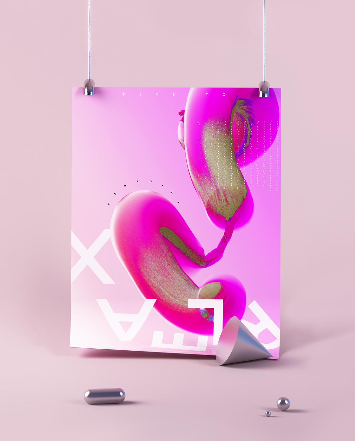 poster cinema 4d type letters Love nice posters yomagick dublin Ireland Render abstract colors colours series wacom