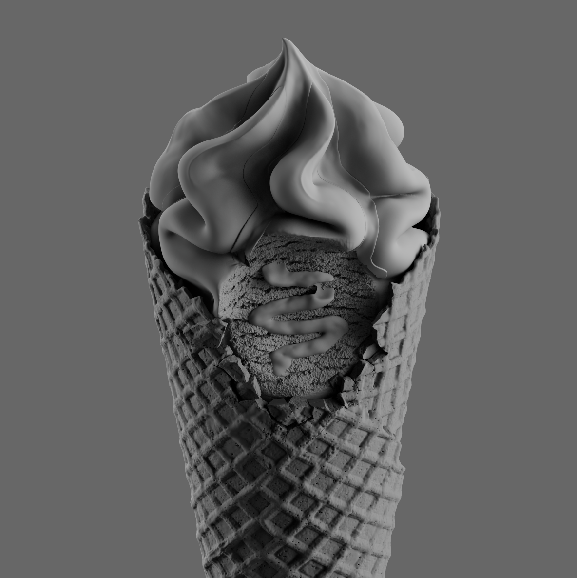 ice cream cone Packaging Graphic Designer cinema 4d design poster ILLUSTRATION 