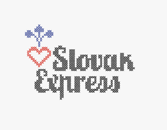 fastfood Slovak Embroidery folk logo