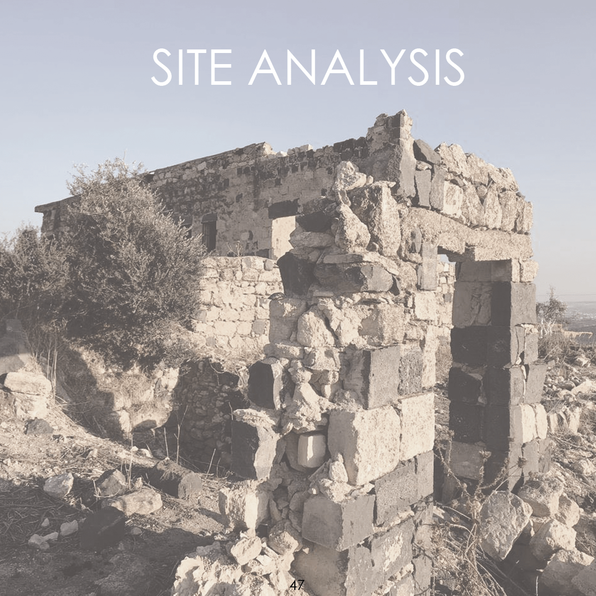 adaptive design adaptive reuse Analysis archeology Case Study heritage Historic Preservation jordan Thesis Project Umm Qais