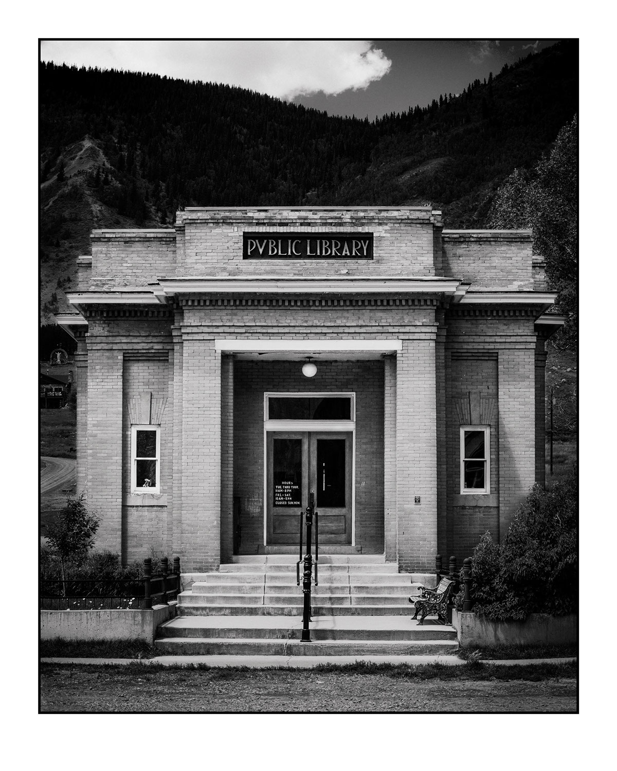 silverton Colorado buildings photohsop b&w Mining details texture
