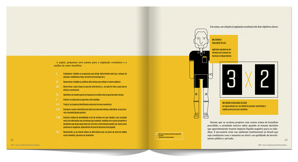 infographic book yellow hard cover brochure black and white public management