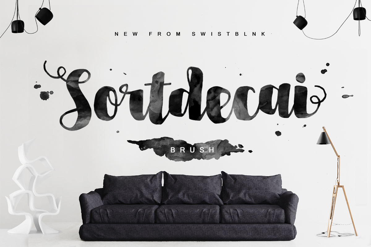 Script Font Script font Typeface type hand drawn HAND LETTERING Painted brush Brush font Hand Painted organic lettering