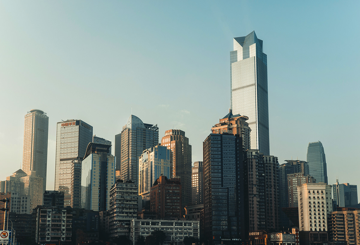 architecture asia china chongqing city cityscape drone future skyscrapper Urban