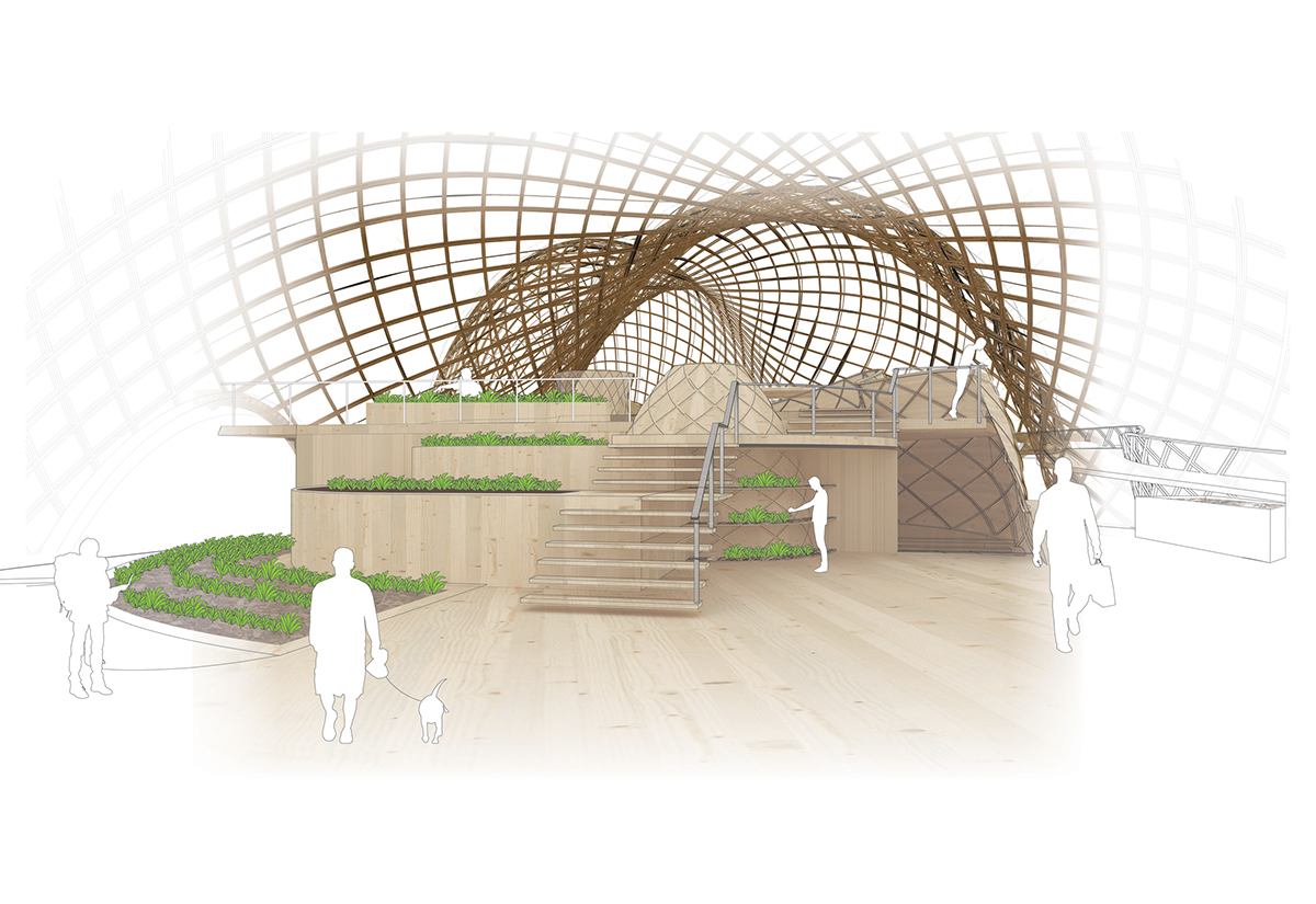 community center vancouver ecological gridshell regeneration ecosystem natural cycles flows