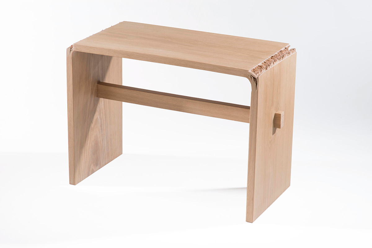 Steam bending risd wood working  furniture furniture design  exposed table bench tray home decor