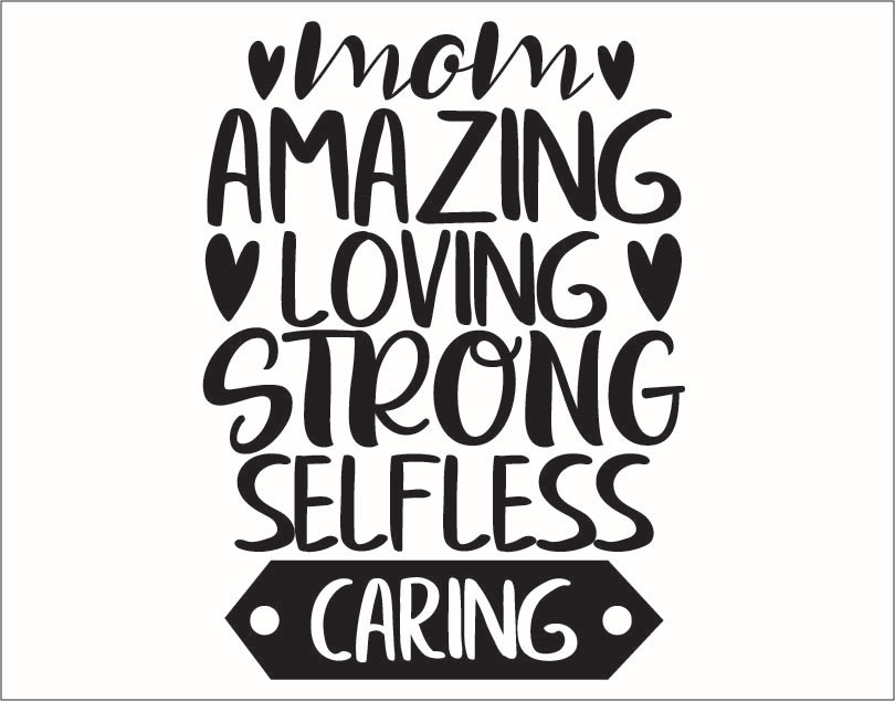 Love mom Mother's Day typography  