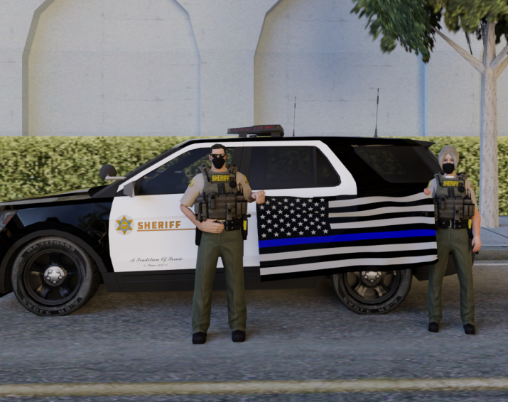 3D blender GTA san andreas police Render sheriff thin blue line