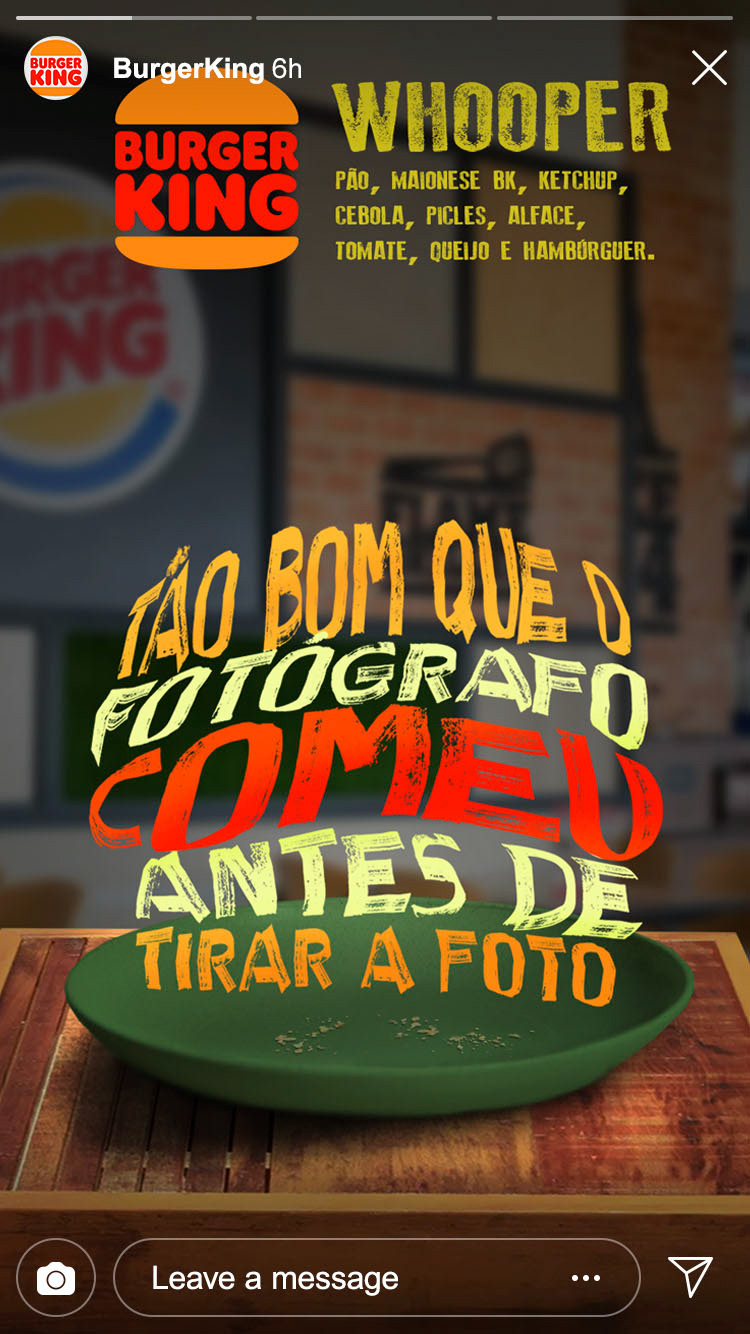 all type Burger King meta anúncio tipografia