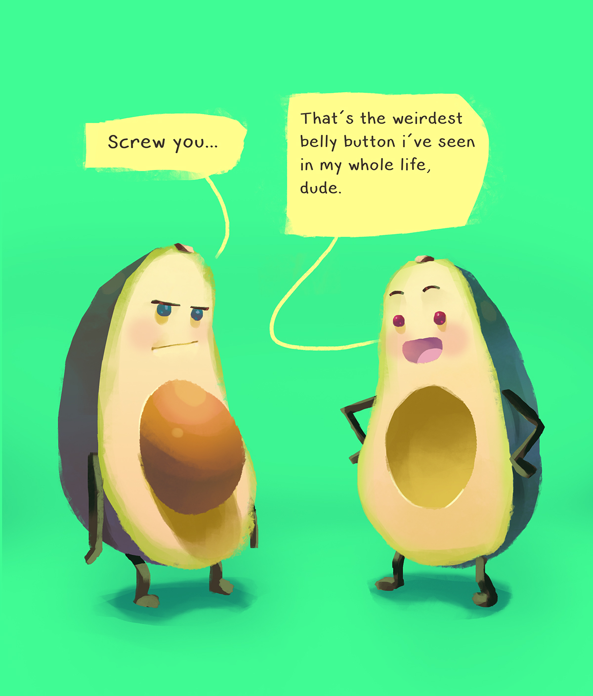 avocado casualtalk dialog bulletpoint santodomingo comic Fruit.
