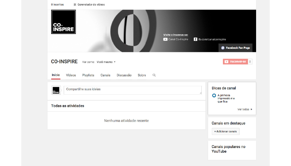 Adobe Portfolio co-inspire COINSPIRE design interviews Dialogues youtube Channel art