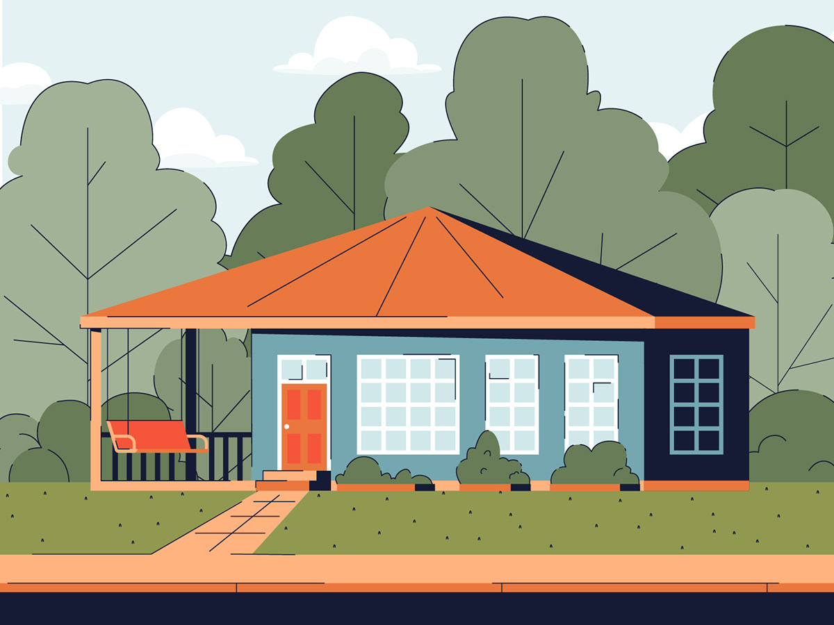 architecture building buildings country home house ILLUSTRATION  Landscape neighborhood vector