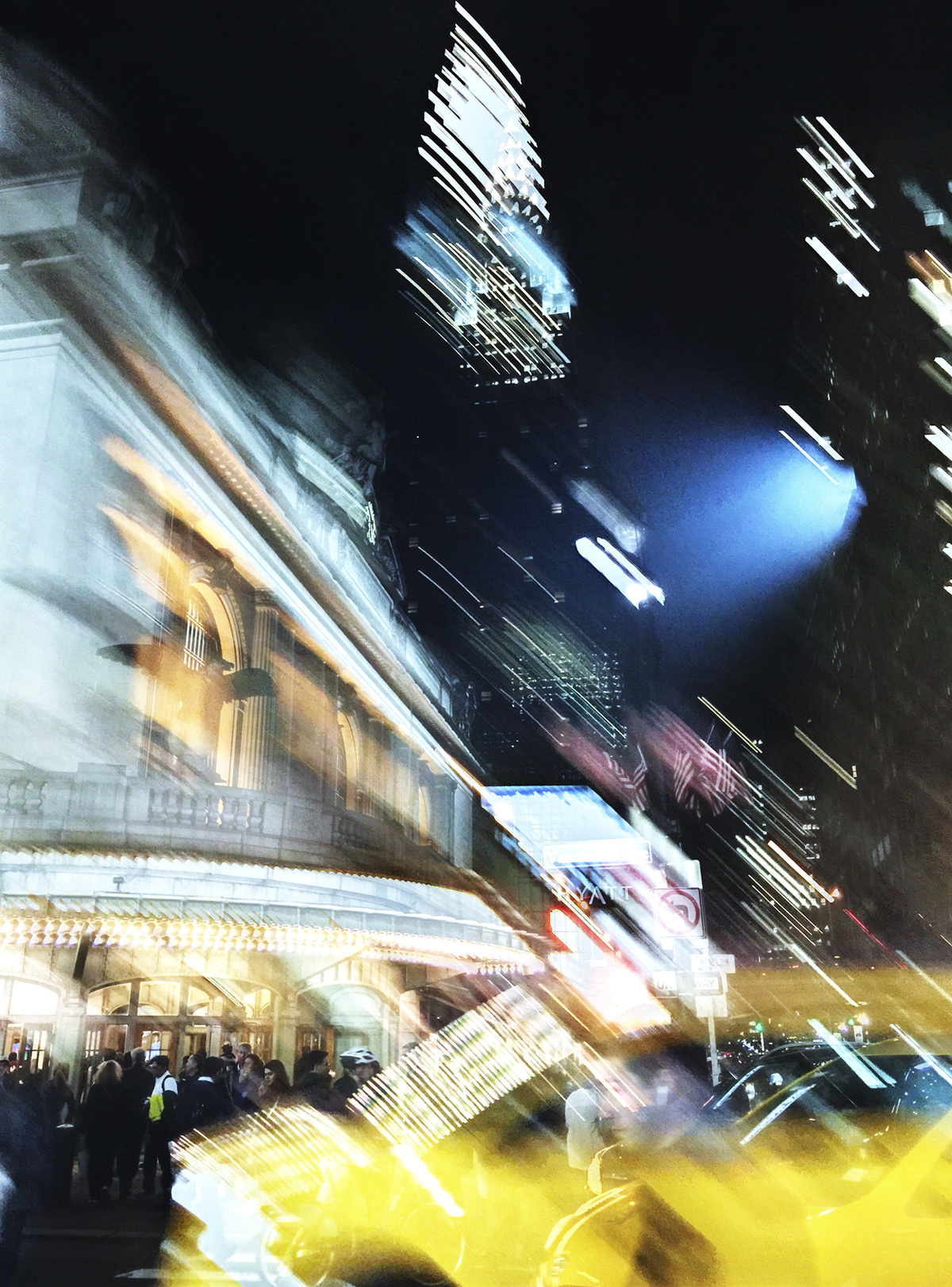 night blur 42nd Street nyc times square broadway