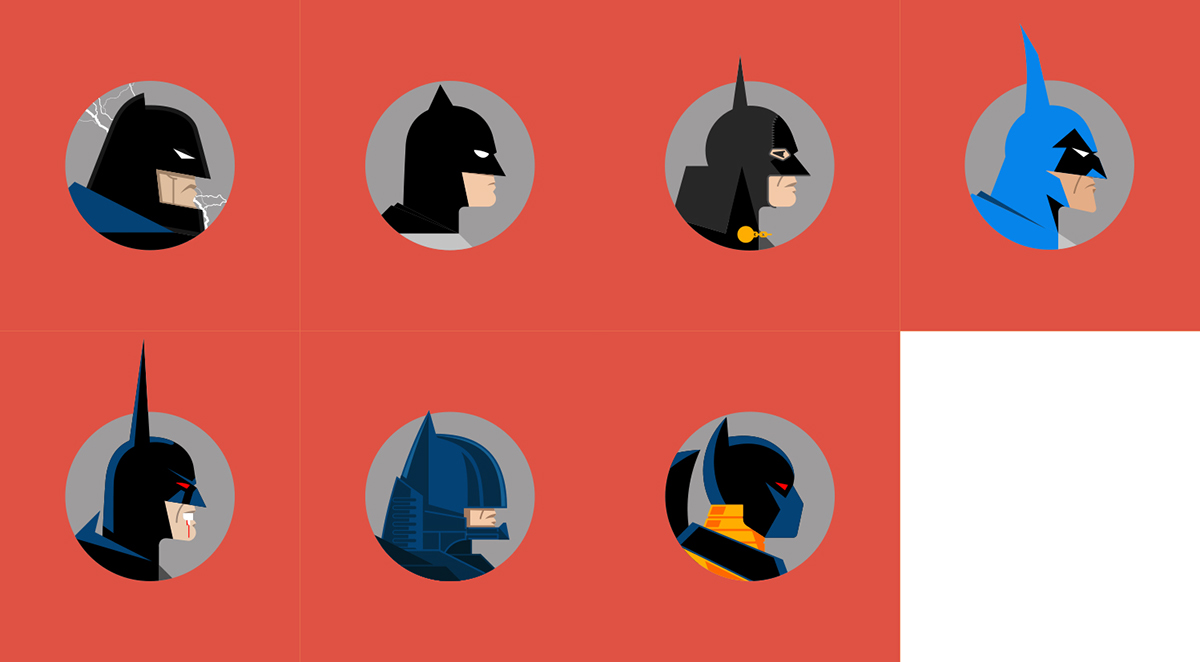 batman comics Bats geometric icons Movies Cartoons tv Minimalism elseworlds poster
